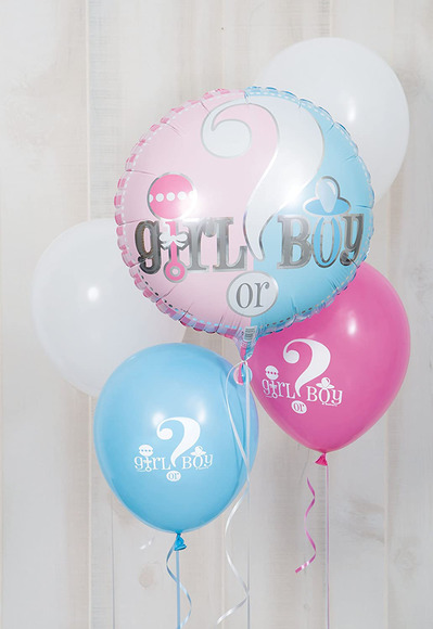 8 PK GENDER REVEAL BABY SHOWER BOY OR GIRL LATEX BALLOONS. - Picture 3 of 4